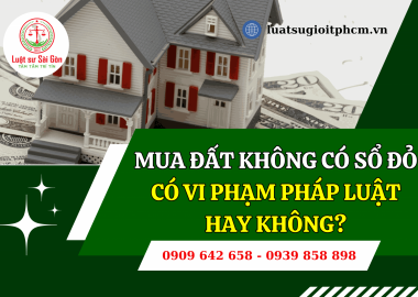 Mua đất không có sổ đỏ có vi phạm pháp luật hay không?