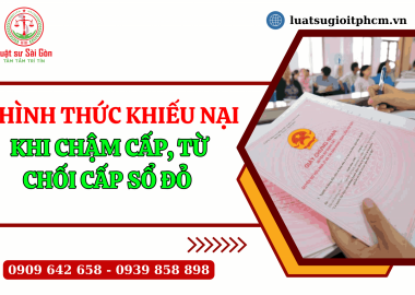 Hình thức khiếu nại khi chậm cấp, từ chối cấp Sổ đỏ