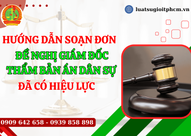 Hướng dẫn soạn đơn đề nghị giám đốc thẩm bản án dân sự đã có hiệu lực
