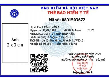 ÁP DỤNG THẺ BẢO HIỂM MẪU MỚI