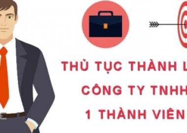 THỦ TỤC ĐĂNG KÝ THÀNH LẬP CÔNG TY TNHH MỘT THÀNH VIÊN MỚI NHẤT