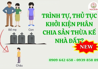 Trình tự, thủ tục khởi kiện phân chia di sản thừa kế nhà đất mới nhất năm 2024?