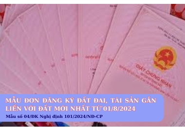 MẪU ĐƠN ĐĂNG KÝ ĐẤT ĐAI, TÀI SẢN GẮN LIỀN VỚI ĐẤT