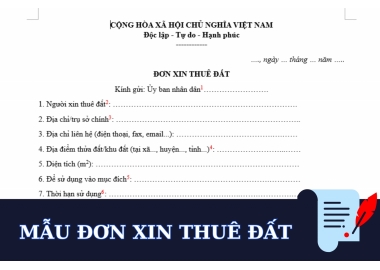 MẪU ĐƠN XIN THUÊ ĐẤT